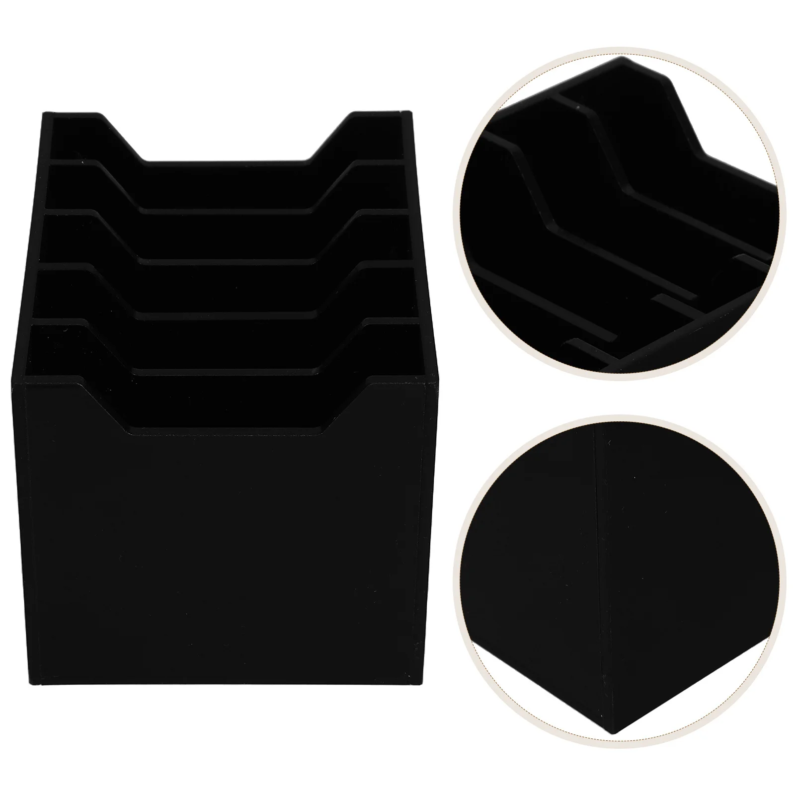 

Phone Box Acrylic Organizer Multi-Compartment 5-Slot Cell Phone Desktop Storage Box for Office Classroom Meeting Room