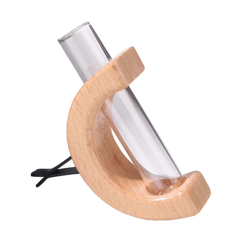 

Мини-автомобильная ваза для цветов, зажим, уникальный креативный держатель для цветов «сделай сам», многофункциональный автомобильный вентиляционный декор из цельного дерева, приборная панель