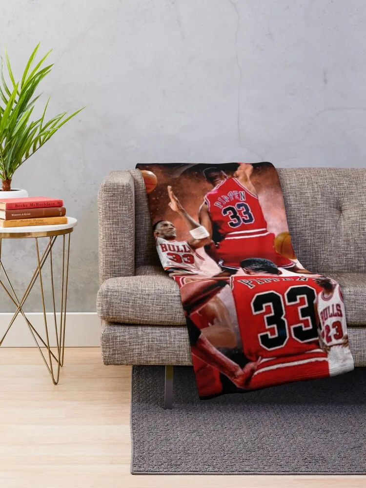 Scottie Pippen Vintage Style Throw Blanket Luxury Designer Polar Blankets