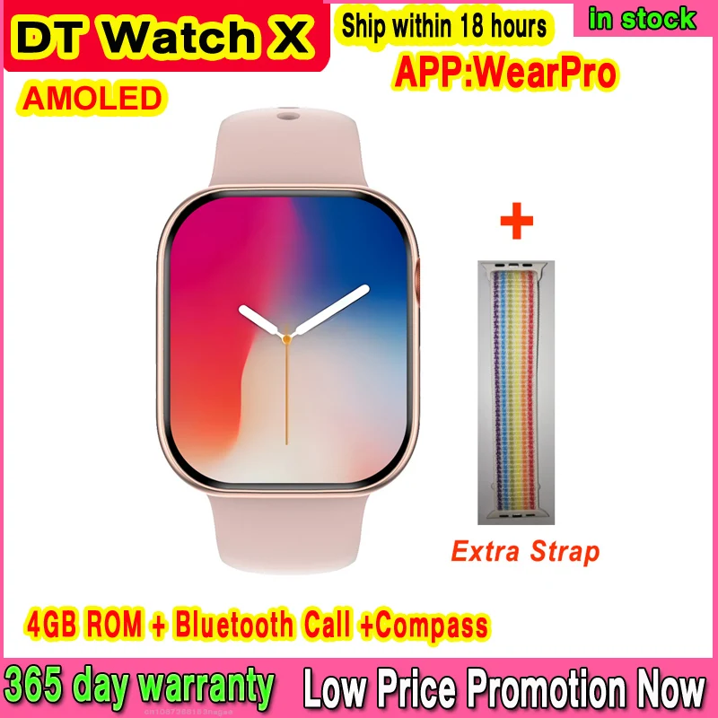 TOP AMOLED DT Watch X Smart Watch 4GB ROM Bluetooth Call Compass Games Smart Gesture 3D Vision Series DT Watch 10 Smartwatch Men