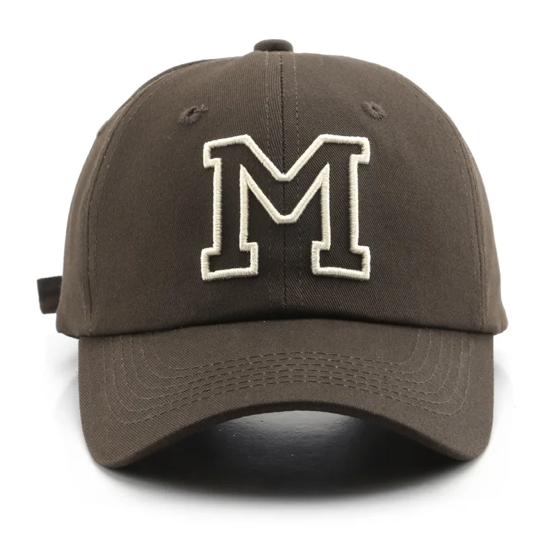 

Unisex M Letter Embroidery Baseball Cap Casual Versatile Street Fashion UV Protection Outdoor Daily Stylish Visor Hat
