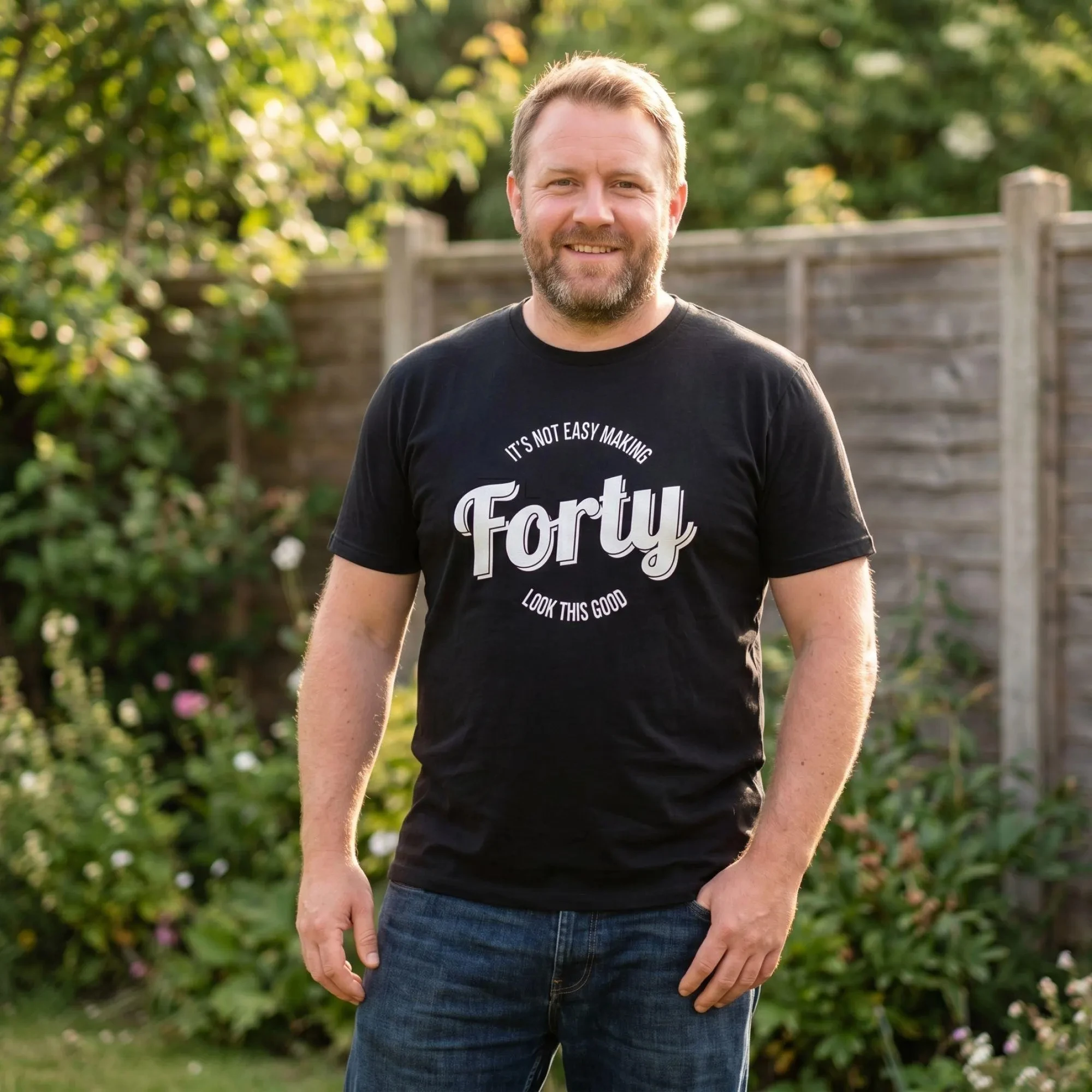 It's Not Easy Making Forty Look This Good 40th Birthday T-shirt Cheeky Milestone Gift Round Neck Short Sleeve T-shirt Top