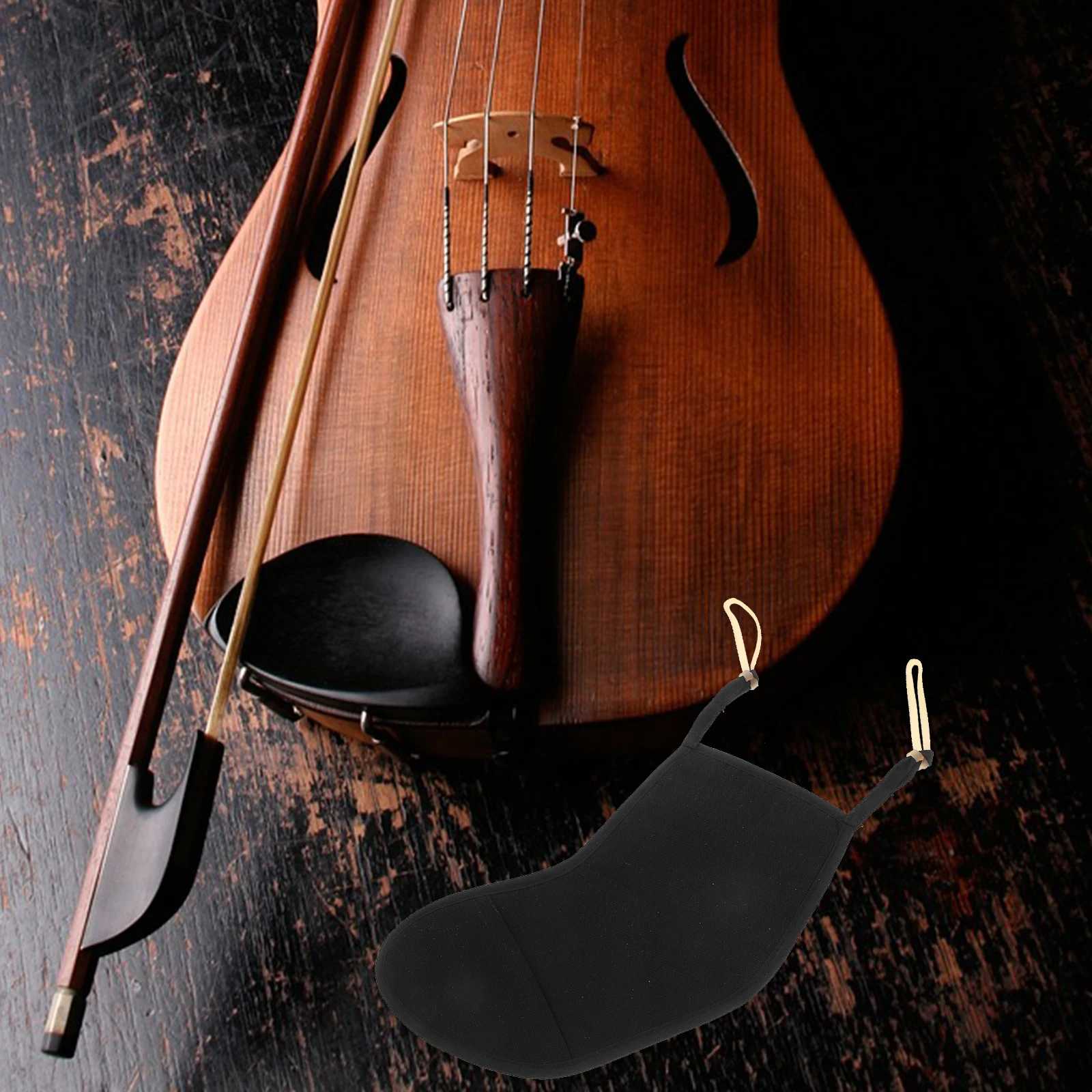 Pure Cotton Violin Shoulder Rest Pad 1/4 Size Chinrest Accessories for Violin Parts Replacement Sweat Absorbent Durable