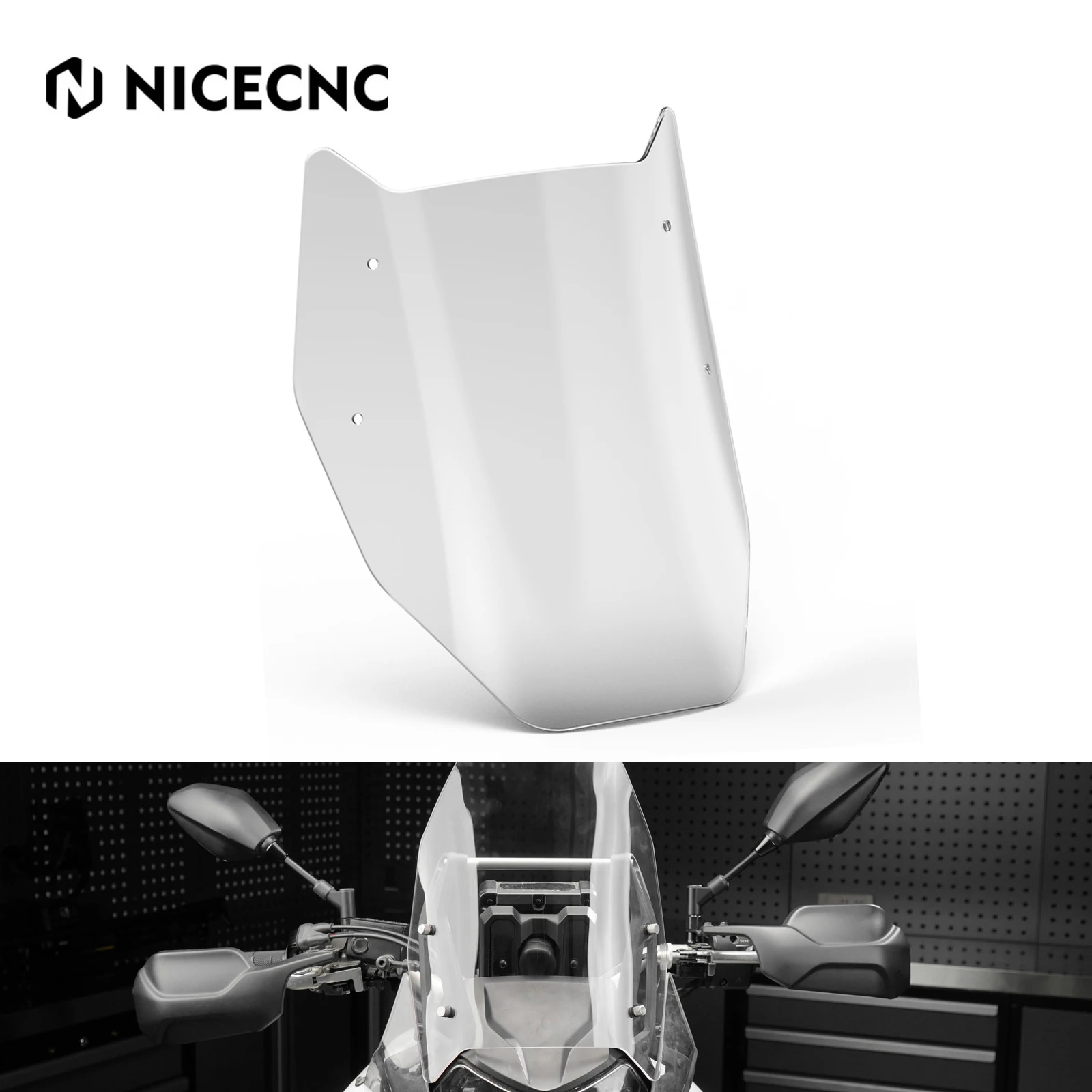 

NICECNC Windshield Windscreen For Yamaha Tenere 700 2019-2024 Tenere 700 XTZ700 2024 2023 2022 2021 2020 2019