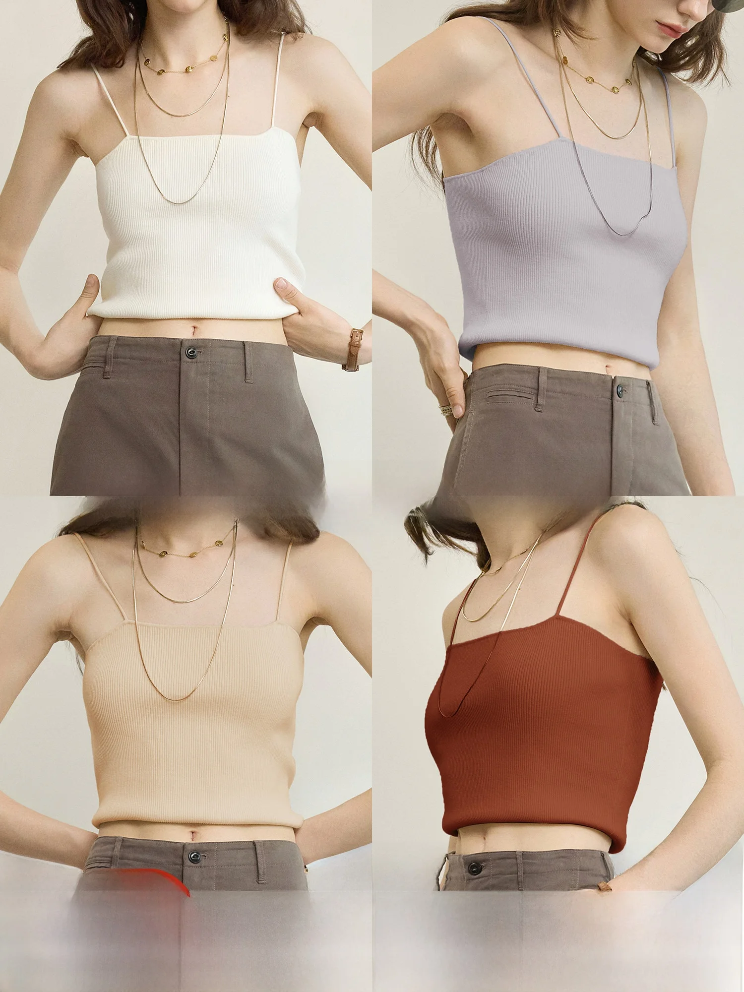 

Шелковый женский топ-майка Lacele: модный, цветной, летний, новый, для повседневной носки, облегающий, внутренний слой