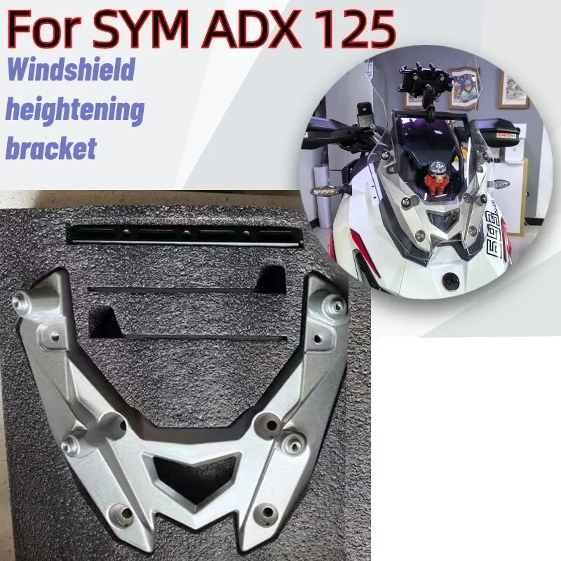 For SYM ADX 125 Motorcycle Aluminum Alloy Integrated Windshield Forward Elevated Stand GPS Navigation Stand Cross Bar