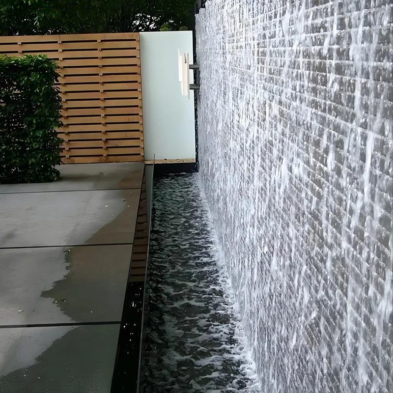 custom.Artificial Waterfall Garden Decoration Indoor Outdoor Shopping Mall Feature Curtain Fountain