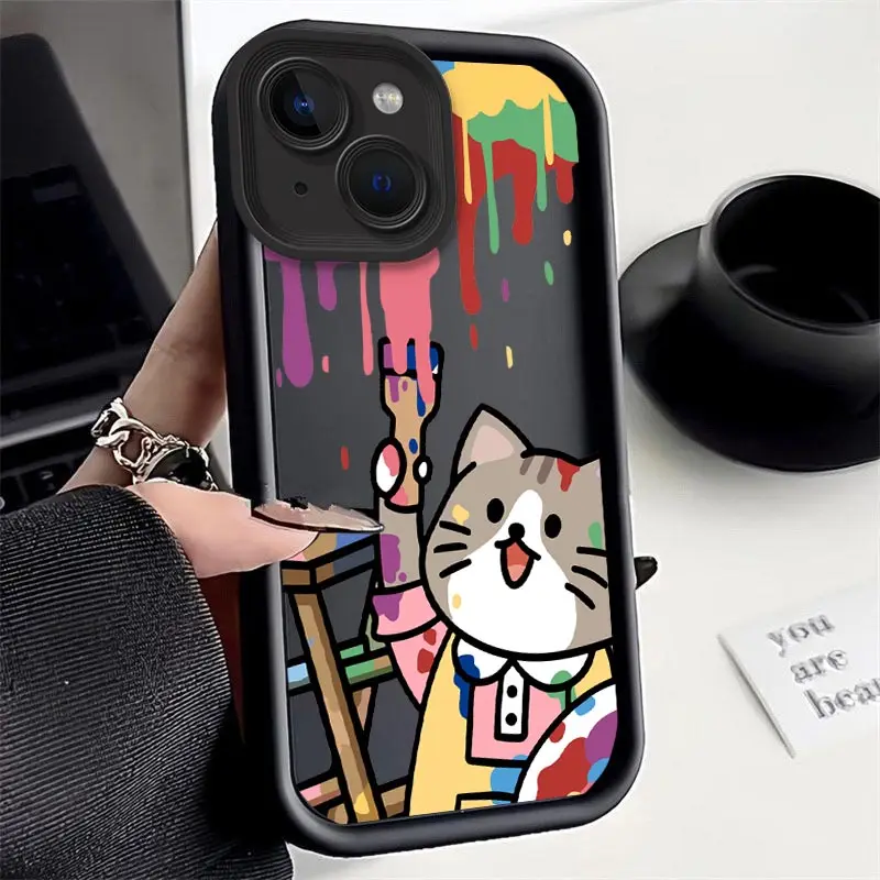 15 Little Painter New Sky Eye Phone Case For iPhone 15 12 13 11 14 Pro Max Mini 15 6 6S 7 14 8Plus  X XR XSMAX XS Cover