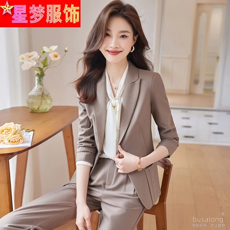 High-End Suit Jacket Women's Formal Wear Autumn Fashion High-End Suit Temperament Goddess Style Professional Tailored Suit Overa