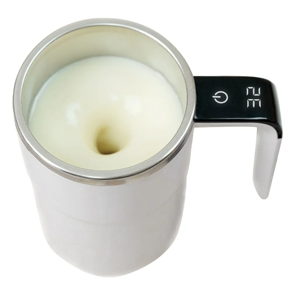 

SMABAT Rotating Temperature Measuring Cup - Automatic Stirring & Insulation, White, 5 Cups/Cup/Water/Juice