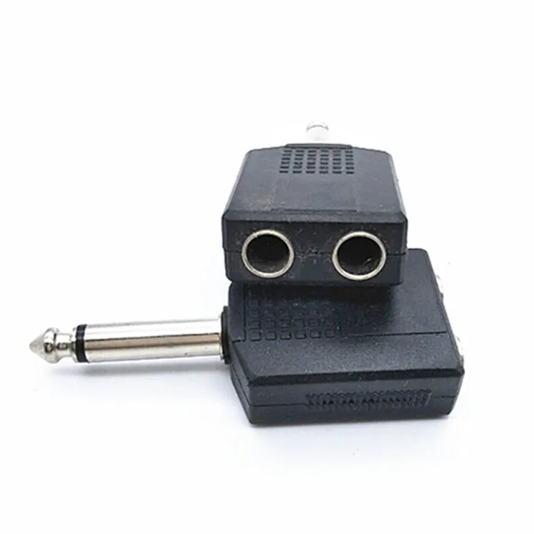 10pcs Audio adapter 6.5-6.5mm, 2-to-1 connector, 1-to-2 cable adapter 6.5mm-6.5mm Active Components Optoelectronic Displays