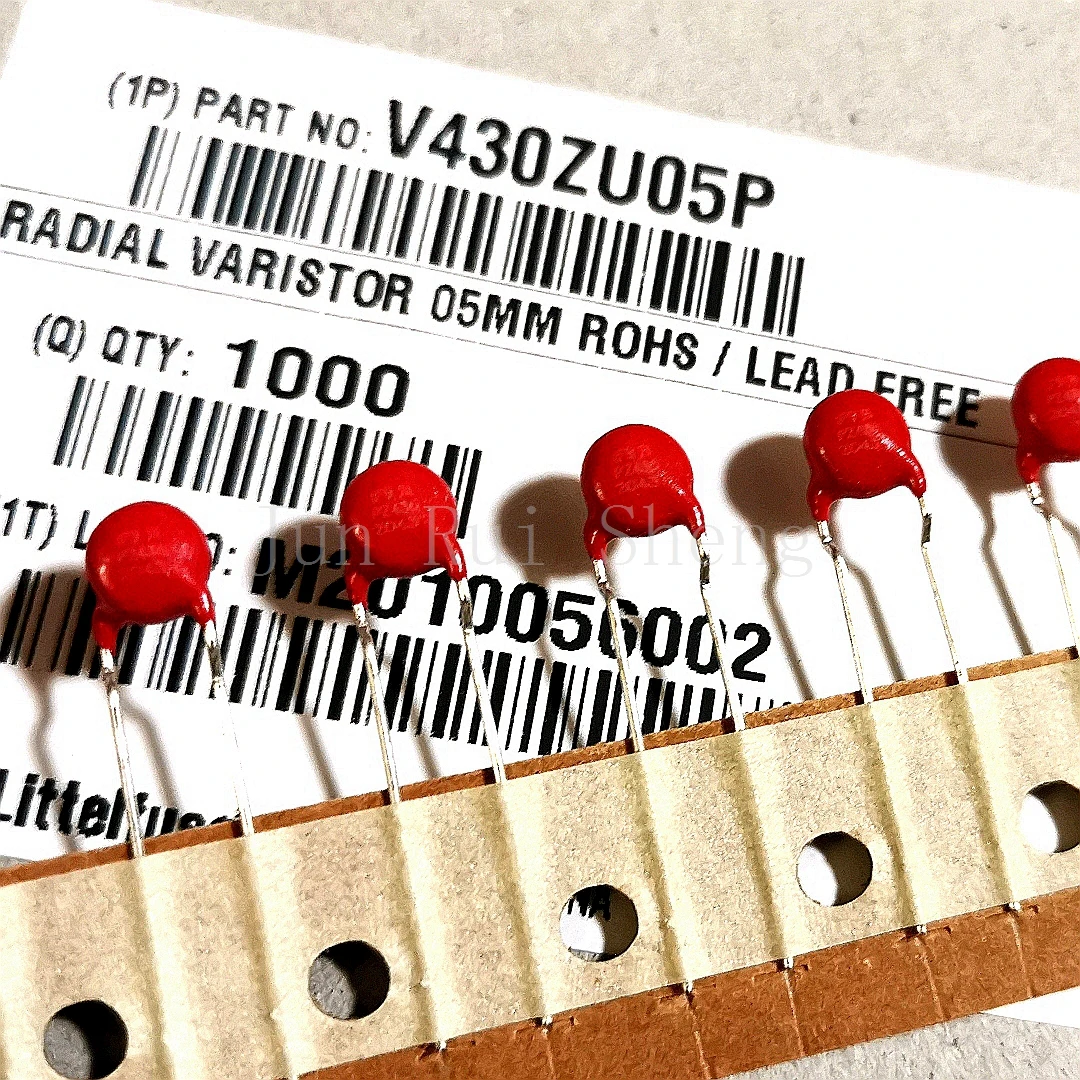 

1/10/20PCS Good quality Litteifuse For V430ZU05P PZ430 Red Varistor 430V 400A DISC 5MM Rheostat AC275 DC369 75pF MOV V430ZU05P