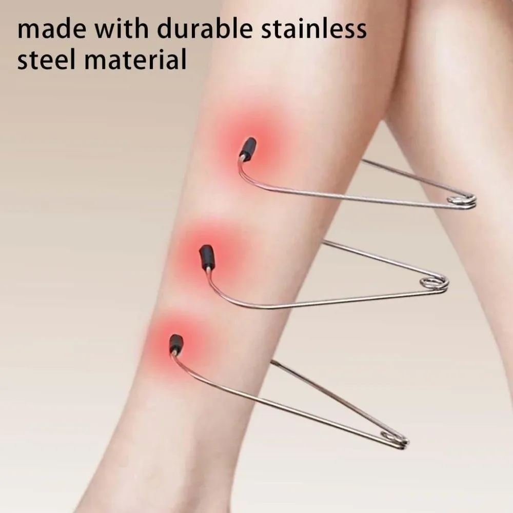 10Pcs Set New Stainless Steel Acupressure Massage Clips Portable Comfortable Acupoint Massagers Meridian Massager Foot