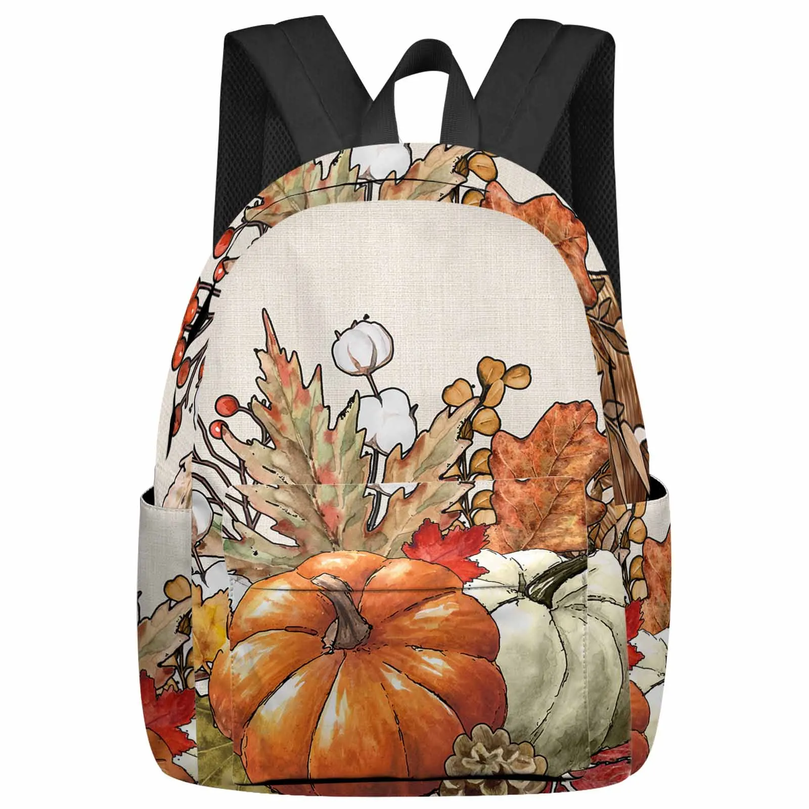 

Autumn Maple Leaf Bouquet Backpacks Teenagers Student School Bags Laptop Custom Backpack Men Women Travel