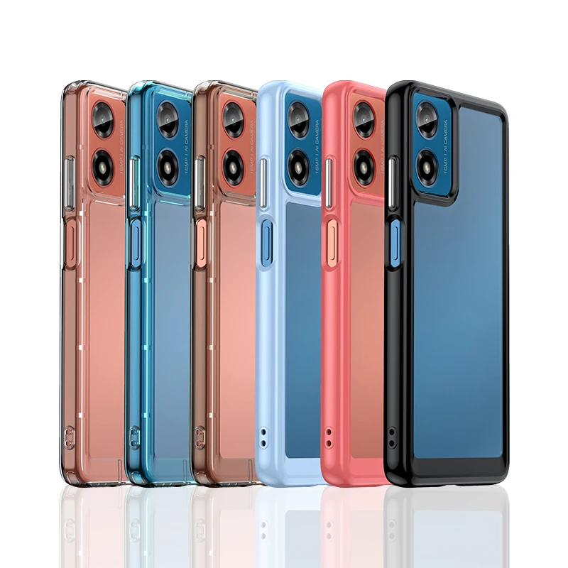 For Moto G04 Case Cover Motorola Moto G04 G 04 Capas Shockproof Armor Bumper Back Transparent Colour Clear For Fundas Moto G04