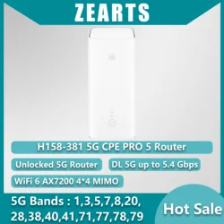 H158-381 5G CPE Pro 5 WIFI 6 Router 7200mbps Dual band Slot 5G modem Box H158（99.99%new/pro3 packaging box）