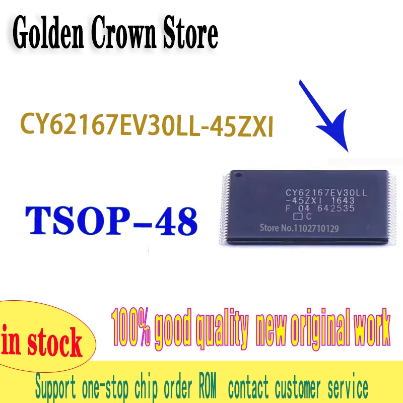 5~10PCS/LOT New Original CY62167EV30LL-45ZXI CY62167EV30LL CY62167 TSOP-48 TSOP IC In Stock