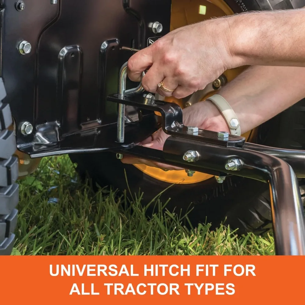 Agri-Fab 45-0546 Spazzatrice per prato da 52 pollici con trampoliera da 26 piedi cubi e altezza spazzola regolabile per foglie e erba Co