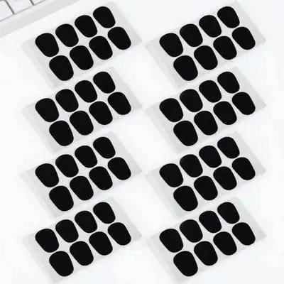 

64pcs Saxophone Tooth Pad Mouthpiece Cushion 0.8 Oval Black Rubber Protectors Clarinet Alto Instruments Patch Stabilize Tube