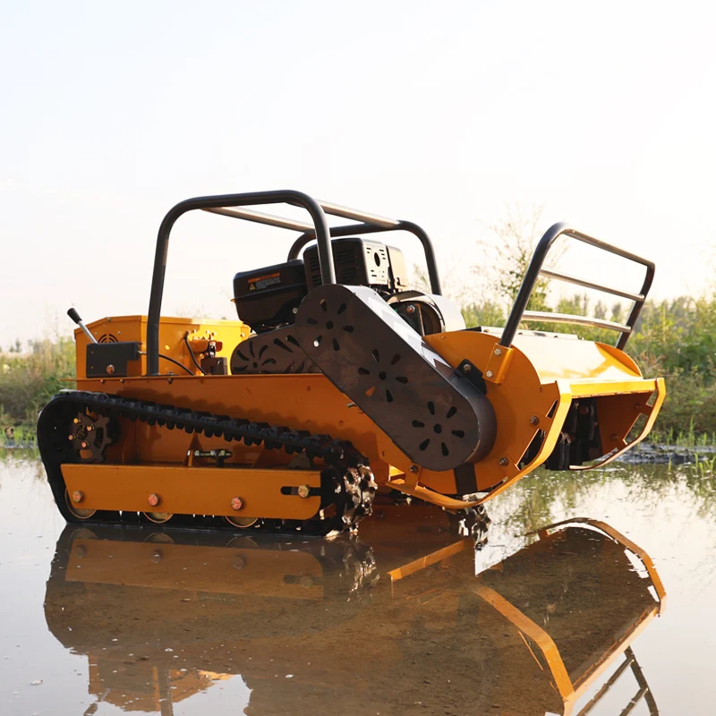 Customized Hot Sale Petrol/Diesel Flail Lawn Mower Automatic Grass Cutter Robot Machine Remote Control for Garden Field