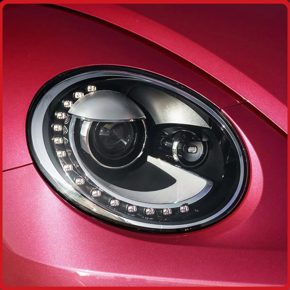 Car Front Lamps For VW Beetle 2013-2020 Headlights Assembly Upgrade LED Tears Eye Style Projector Lens Car Tools Access