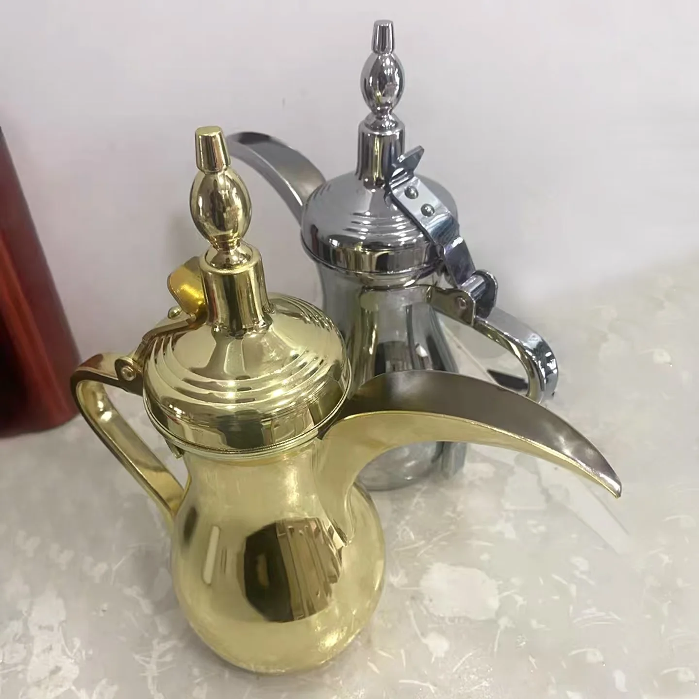 

Арабский кофейник из нержавеющей стали, чайник для горячей воды, чайник для чая, восточный стиль, ручная работа, инструмент для заваривания кофе методом пуровер