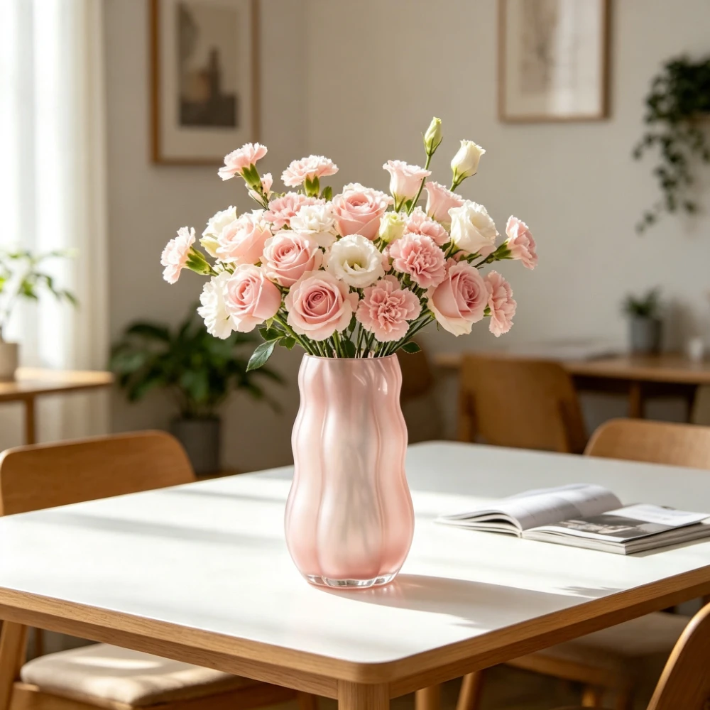 Nordycki falisty wazon z matow – Glass Vase Nordic recenzja i cena