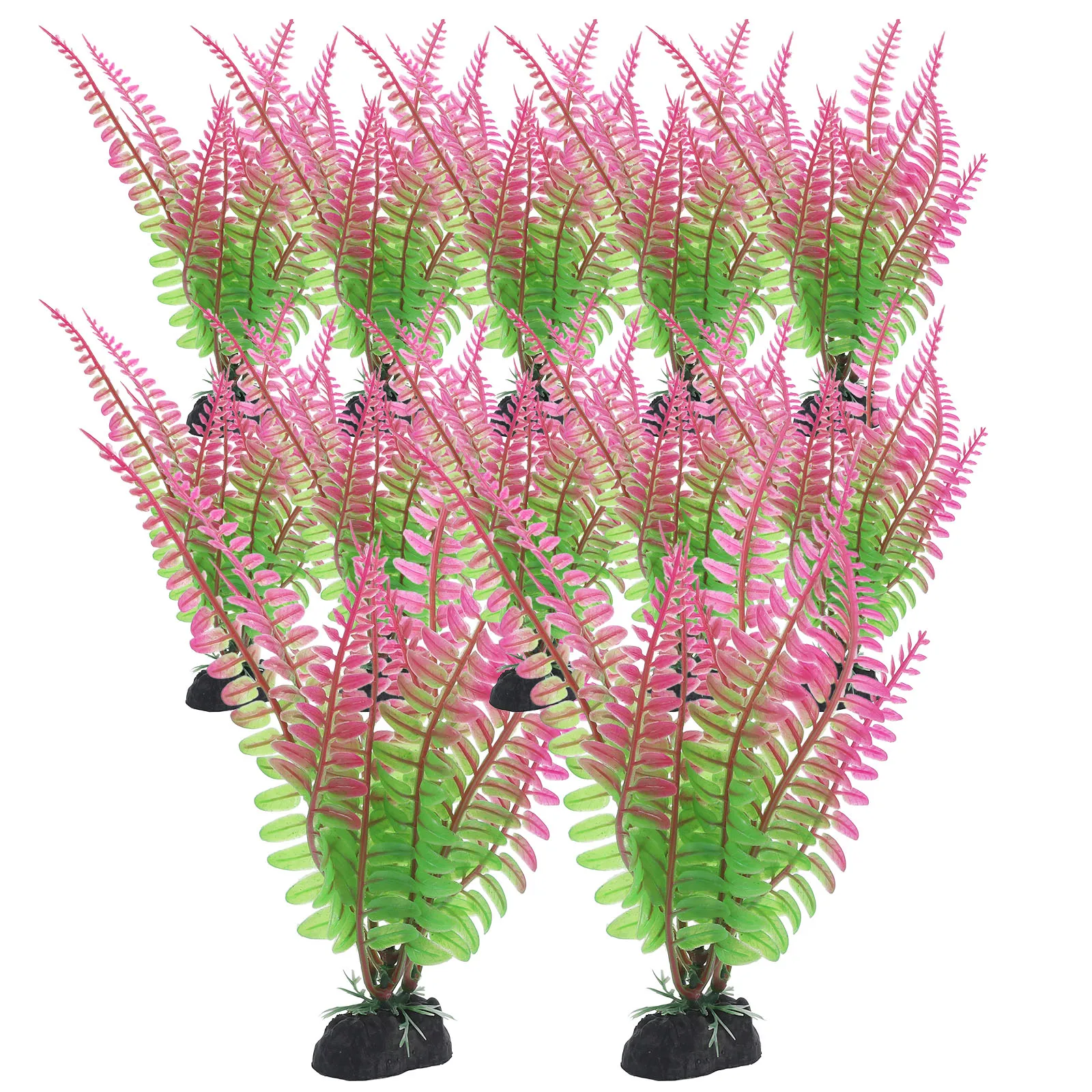 

12 Pcs Artificial Aquarium Plants Plastic Fish Tank Decor Freshwater Accessories Lifelike Aquatic Decorations Small Pet Supplies