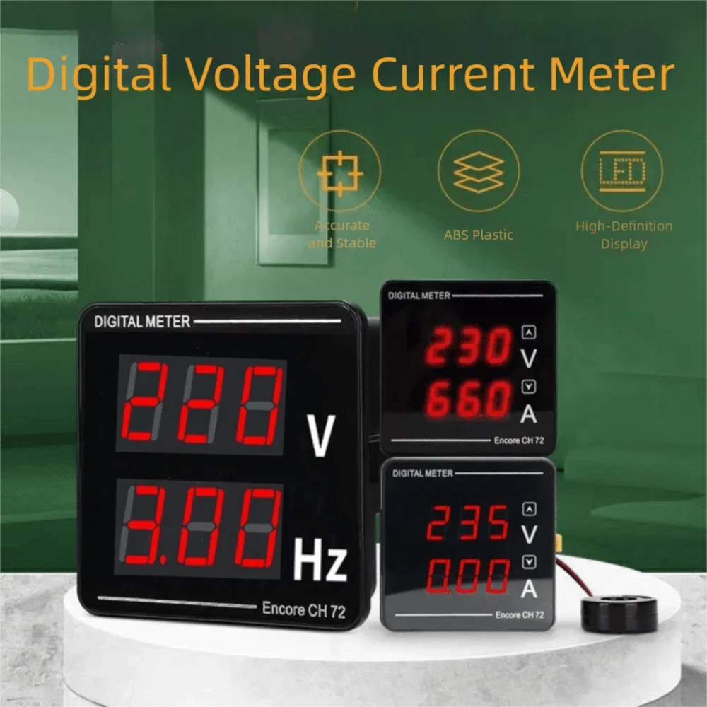 

Self-Sufficient Operation AC Ammeter Voltmeter Simultaneous AC Readings High Precision Frequency Measuring Instrument