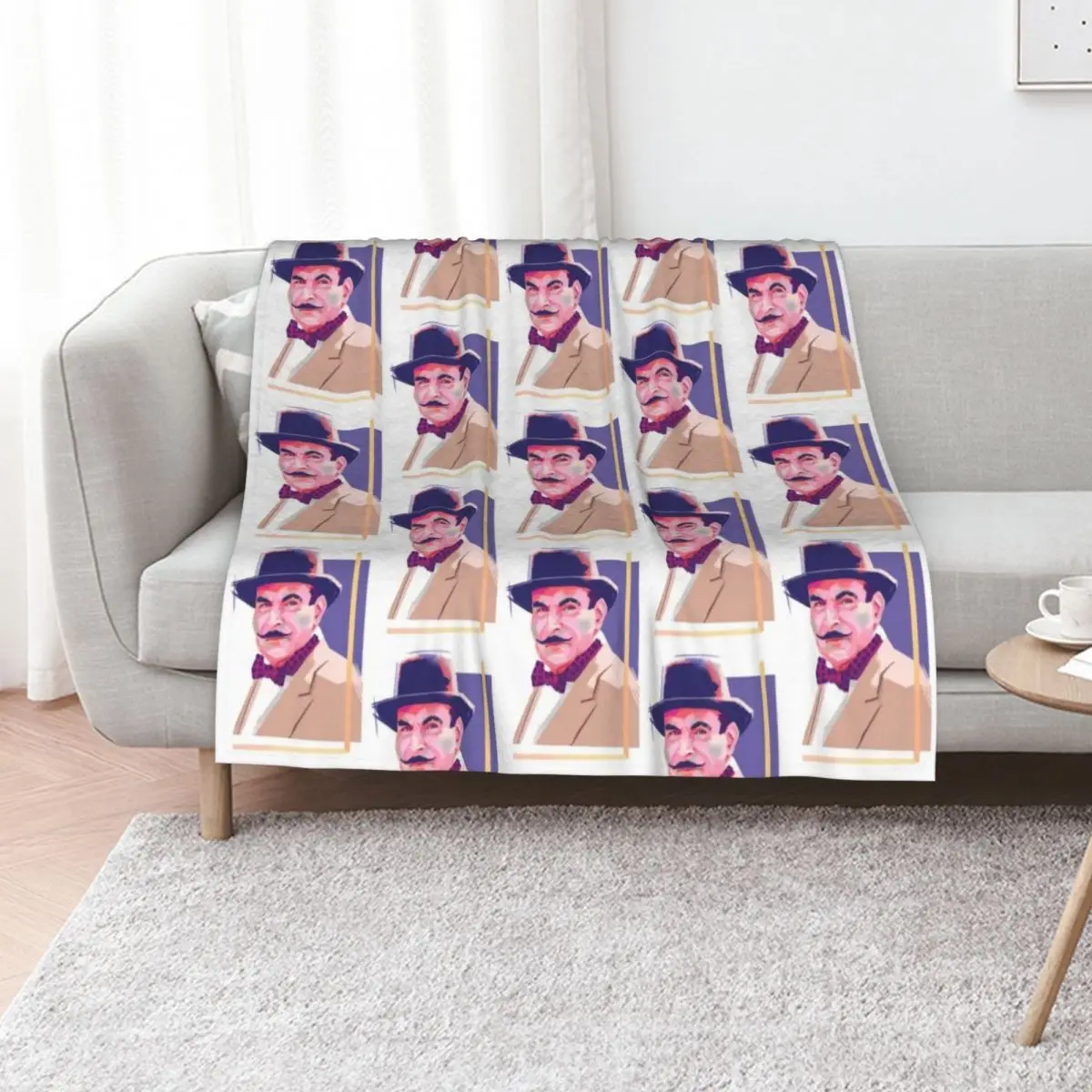 

Hercule Poirot II Baseball  Sleeve Throw Blanket Travel Luxury Thicken Blankets For Sofas bed plaid Blankets