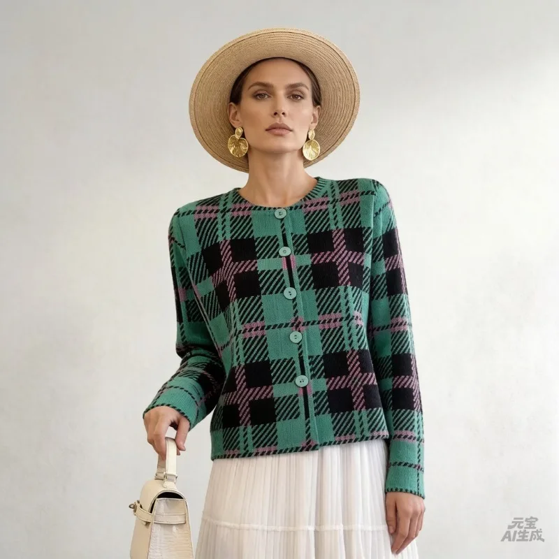 

Плиссированная рубашка Miyake Plisse 2026: Новинка лета, плиссированный топ больших размеров, модный элегантный кардиган с клетчатым принтом, женская одежда