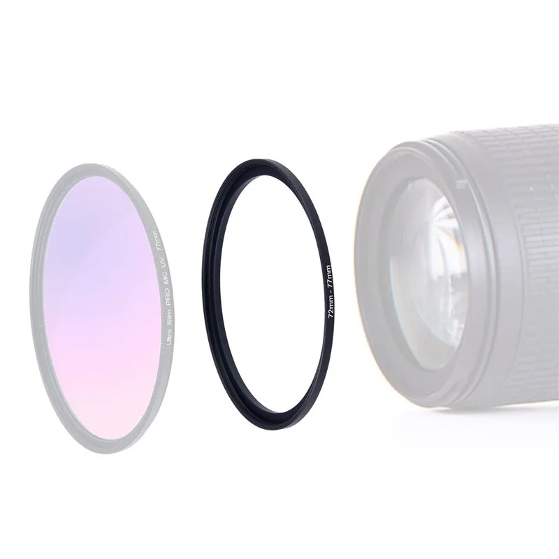 8pcs Filter Step Up Rings Adapter 49-52-55-58-62-67-72-77-82mm 49mm-82mm Filter Lens Camera Accessories High Quality