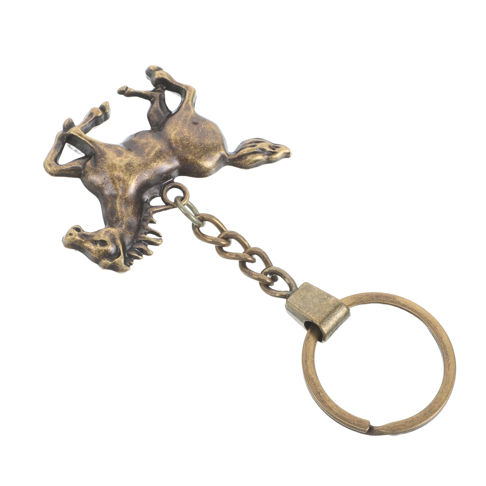 

1PC Equestrian Zinc Alloy Horse Pendant Metal Keyring Key Chain Brown Outdoor Riding Sports Accessories