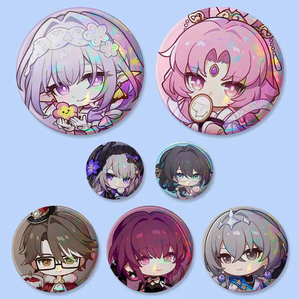 Game Honkai Impact Cute Badges Round Exquisite Badge Brooches Creative Pins For Clothes Hat Backpack Gift Accessories