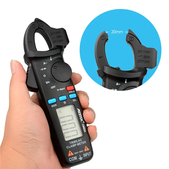 

MESTEK Auto Range Clamp Meter Multimeter AC/DC Pinza Amperimetrica True RMS Meter Voltage Resistance Current Tester CM82B