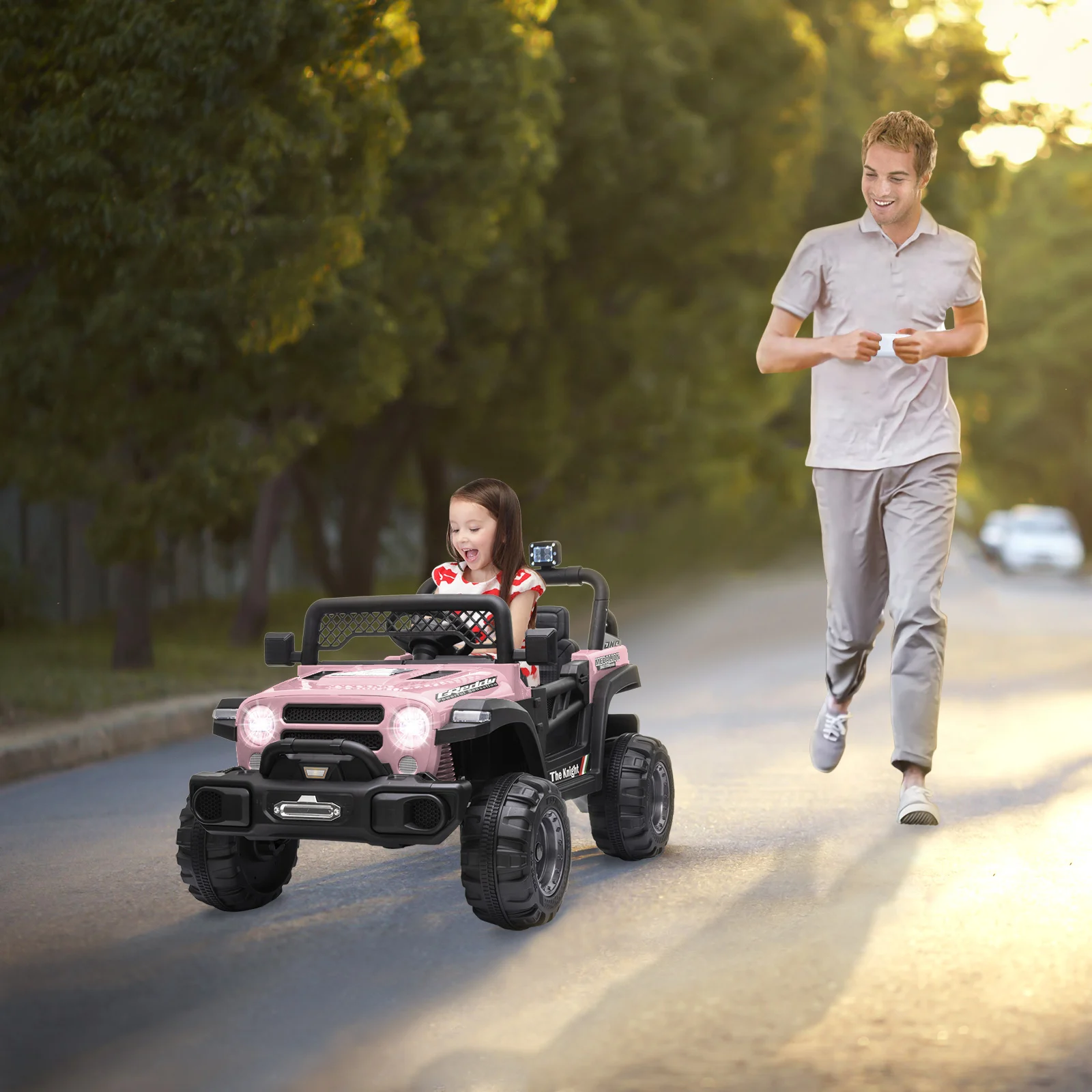 Electric car for Kids Ride On Car,kids Electric Car Dual Drive 12V 4.5A.h with 2.4G Remote Control off-road Vehicle red car toys