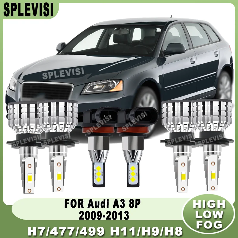 Improve Night Driving Visibility Easy Install Stable Output LED Headlight Fog Light For Audi A3 8P 2009 2010 2011 2012 2013