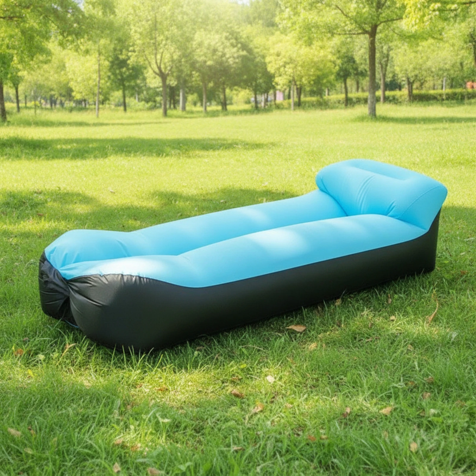 Inflatable Lounger Portable Air Lounger with Carry Bag Air Sofa with Carry Bag Lightweight Inflatable Bed with Pillow Inflate