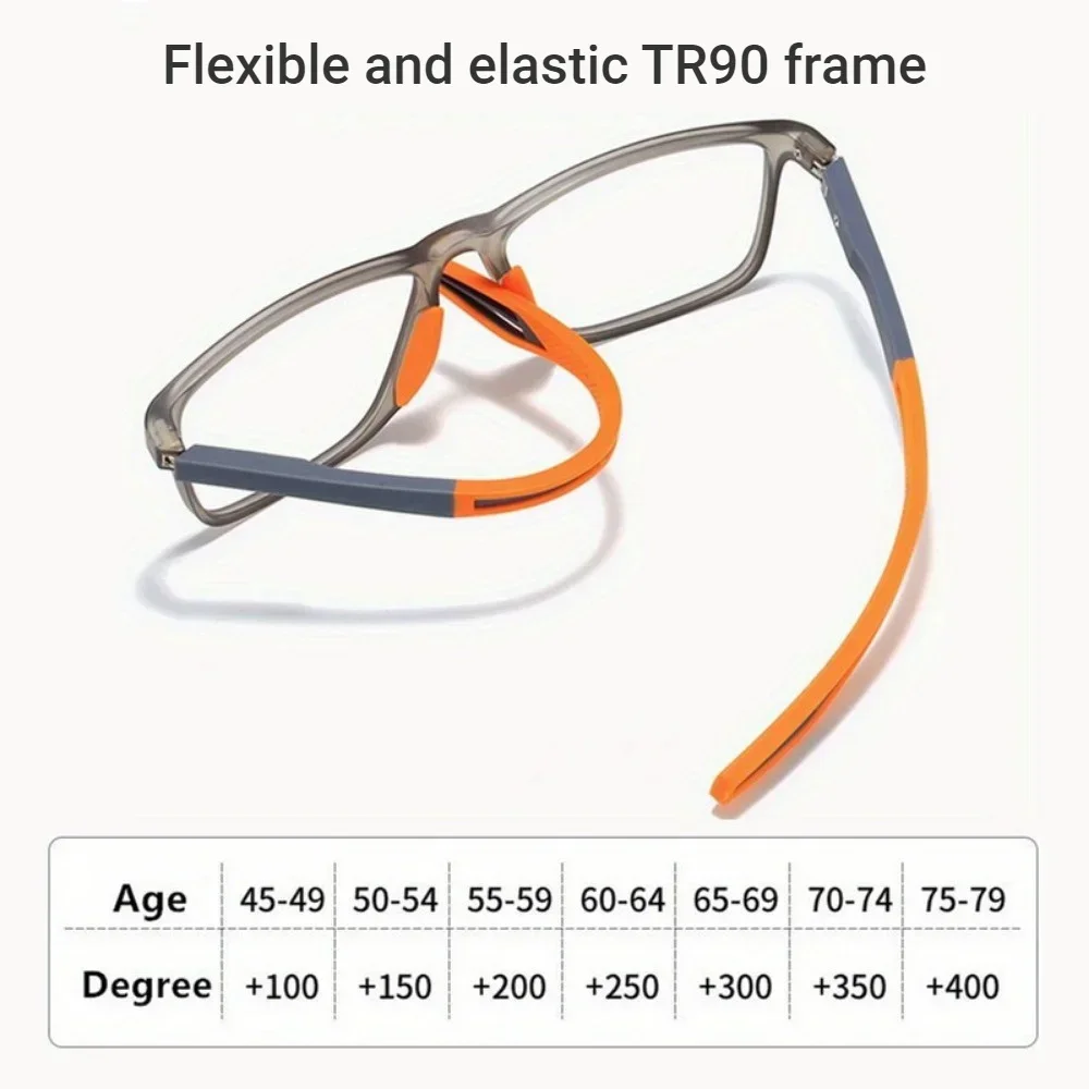 Gafas de lectura fotocromáticas TR90 para hombre y mujer, anteojos deportivos ultraligeros, antiluz azul, Farsight, + 1,0 a + 4,0