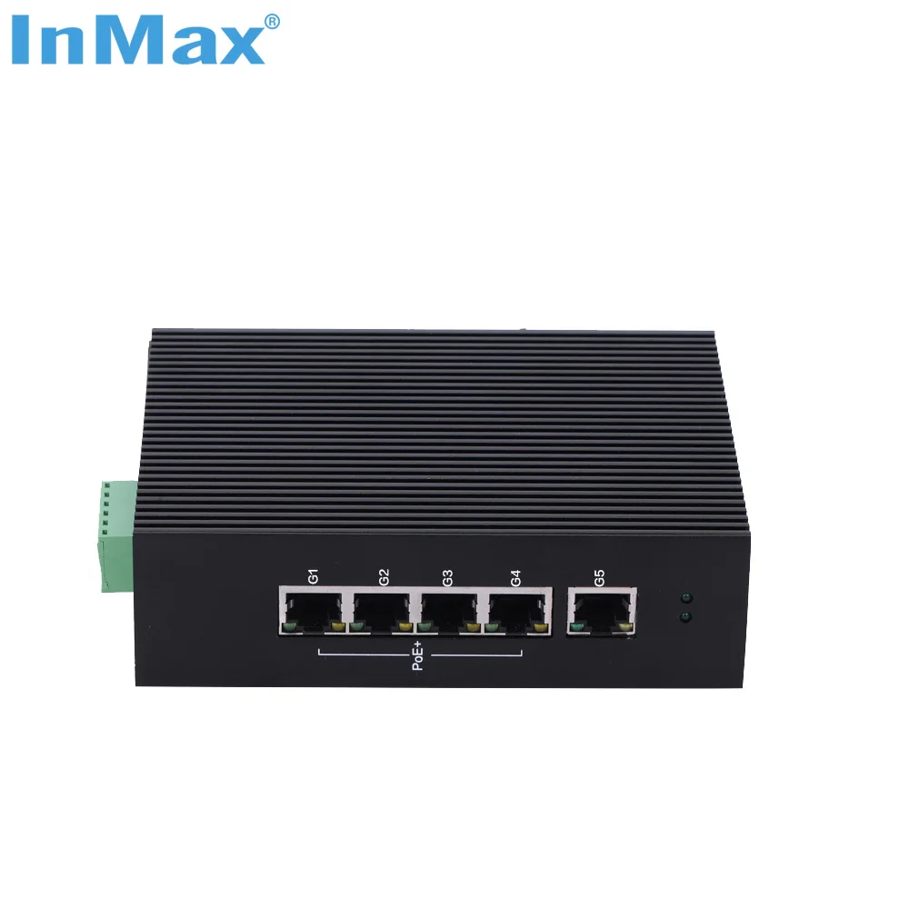 1000mbps Transmission Rate 5 Port 10/100/1000m Industrial Switch PoE