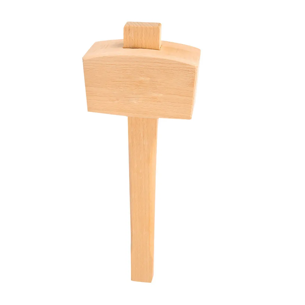 1Pcs Durable Wooden Hammer Practical Handmade Mallet Lightweight Portable Tool for Wood Rubber Plastic Knocking