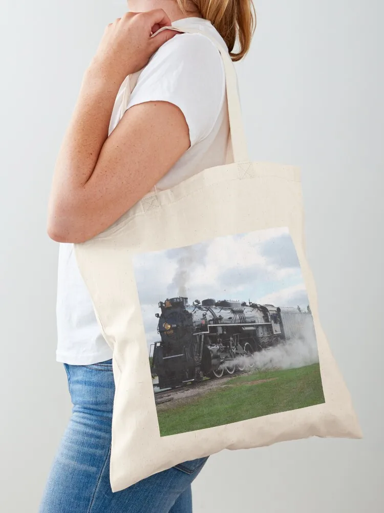 

Nickle Plate 765 operating steam engine Tote Bag eco bag folding Women's shopping bag Eco Canvas for women