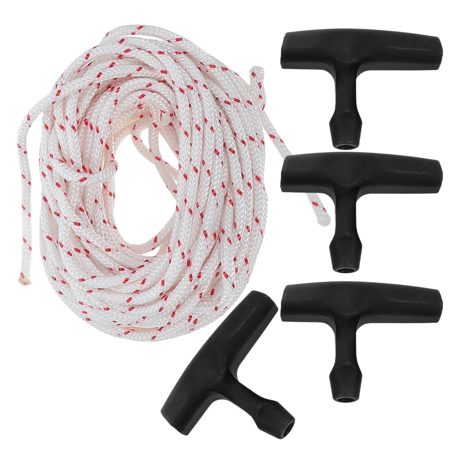 

1Set Starter Rope Pull Cord with Comfortable Handle for Lawn Mower Chainsaw Generator Durable Replacement Kit Cord Starter Rope