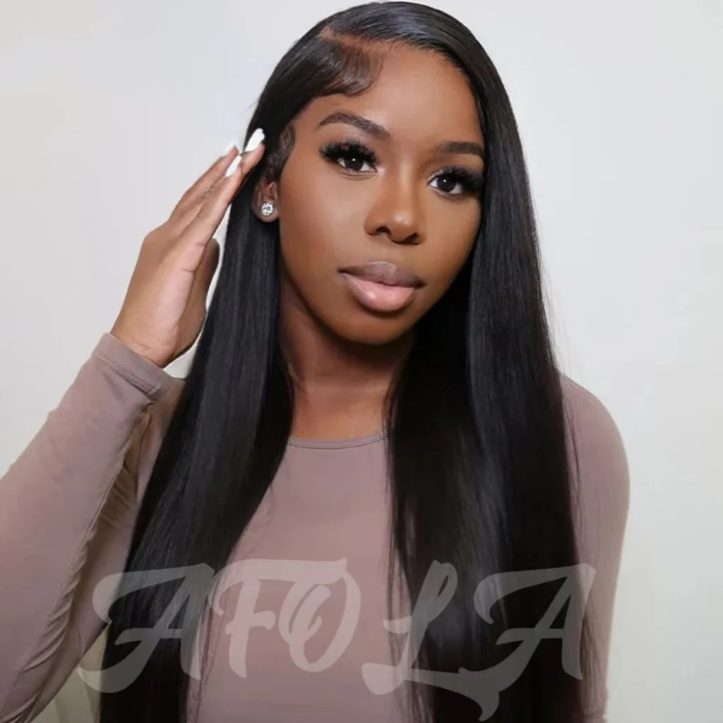 

Straight 1B Transparent Lace 13x4 Inch HD Lace 200% Density Lace Front Wigs Human Hair For Women