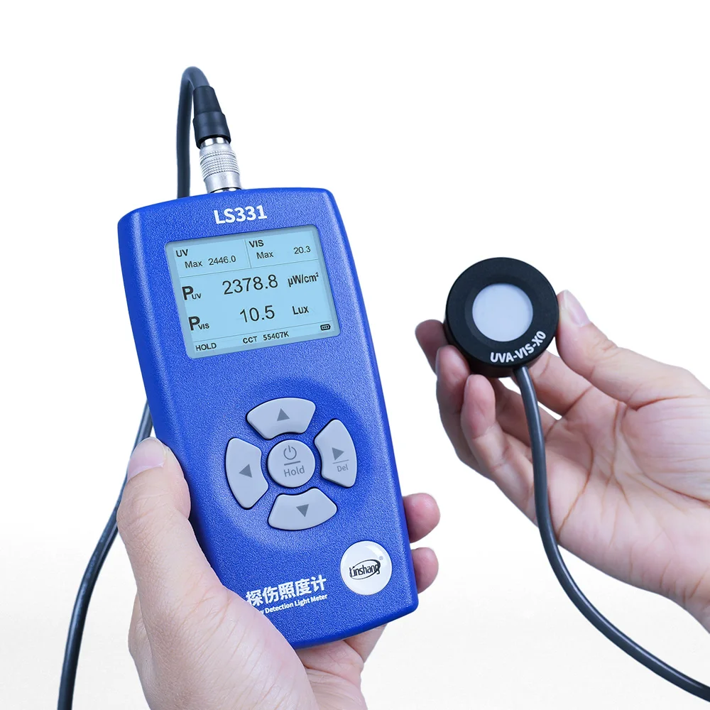 Black Light Meter Digital 365nm UV Radiometer White Light Lux Meter High Precision for Flaw Detection Lamp LS331