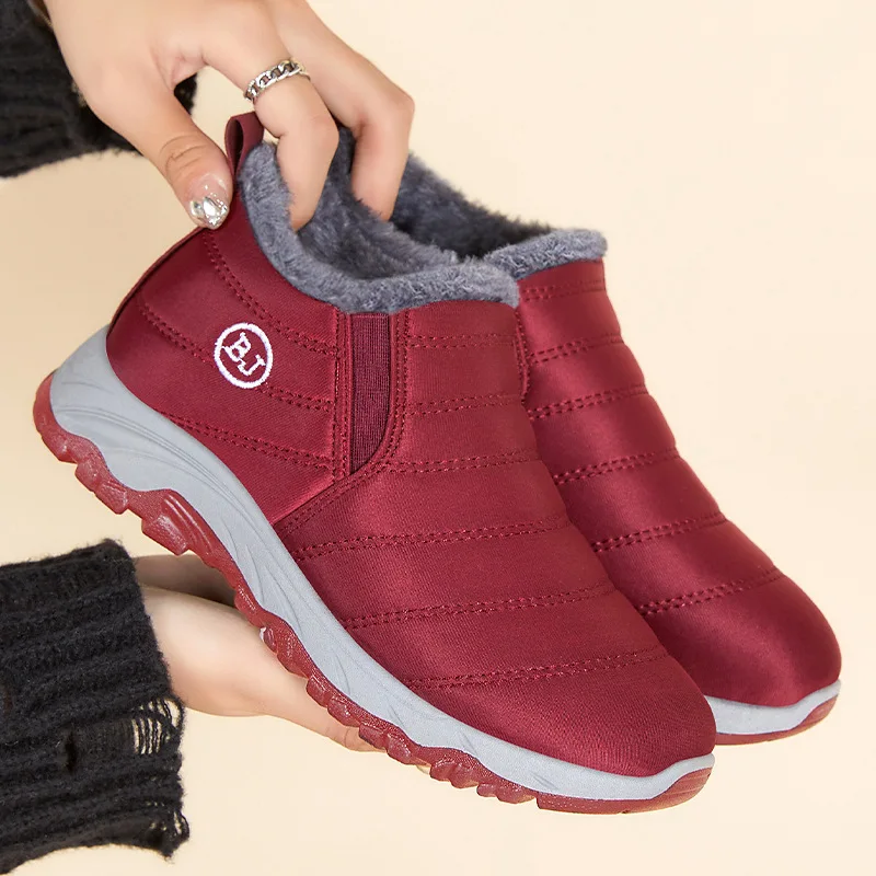 

Women's Ankle Boots, Unisex Winter Lined Short Boots Casual Home Shoes Winter Warm Snow Bootie Outdoor Camping Shoes