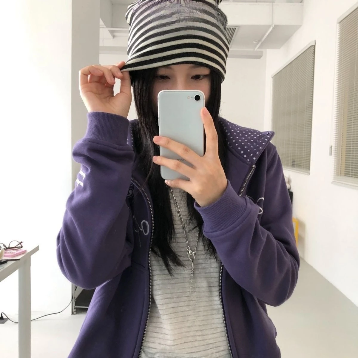 سترة نسائية بقلنسوة بتصميم كلاسيكي أمريكي كاجوال بأكمام طويلة معطف على شكل نجمة لطيف ملابس خارجية يابانية حلوة ملابس خروج عتيقة #3