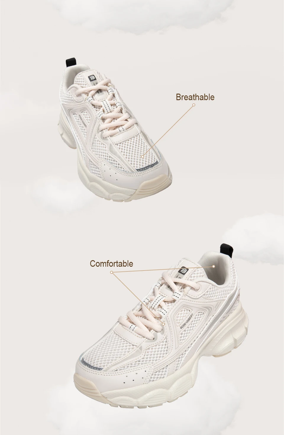 Baasploa Damen-Laufschuhe, modisch, leicht, aus Mesh, rutschfest, Jogging-Sneaker, für Damen, atmungsaktiv, bunt, Freizeitschuhe – Detail 5