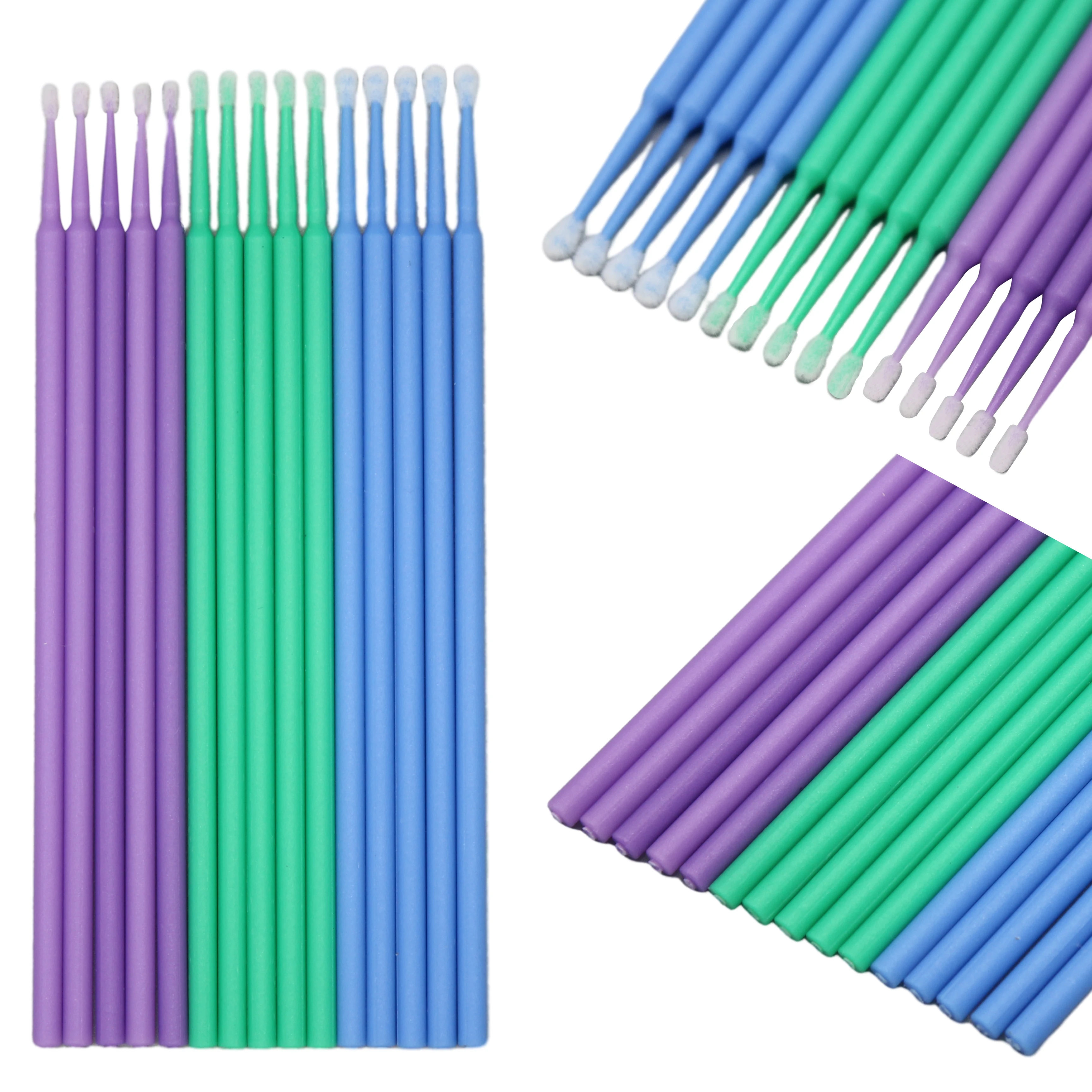 Coton-tige jetable, 100 pièces/paquet, pour greffer l'extension des cils et l'ombre à paupières