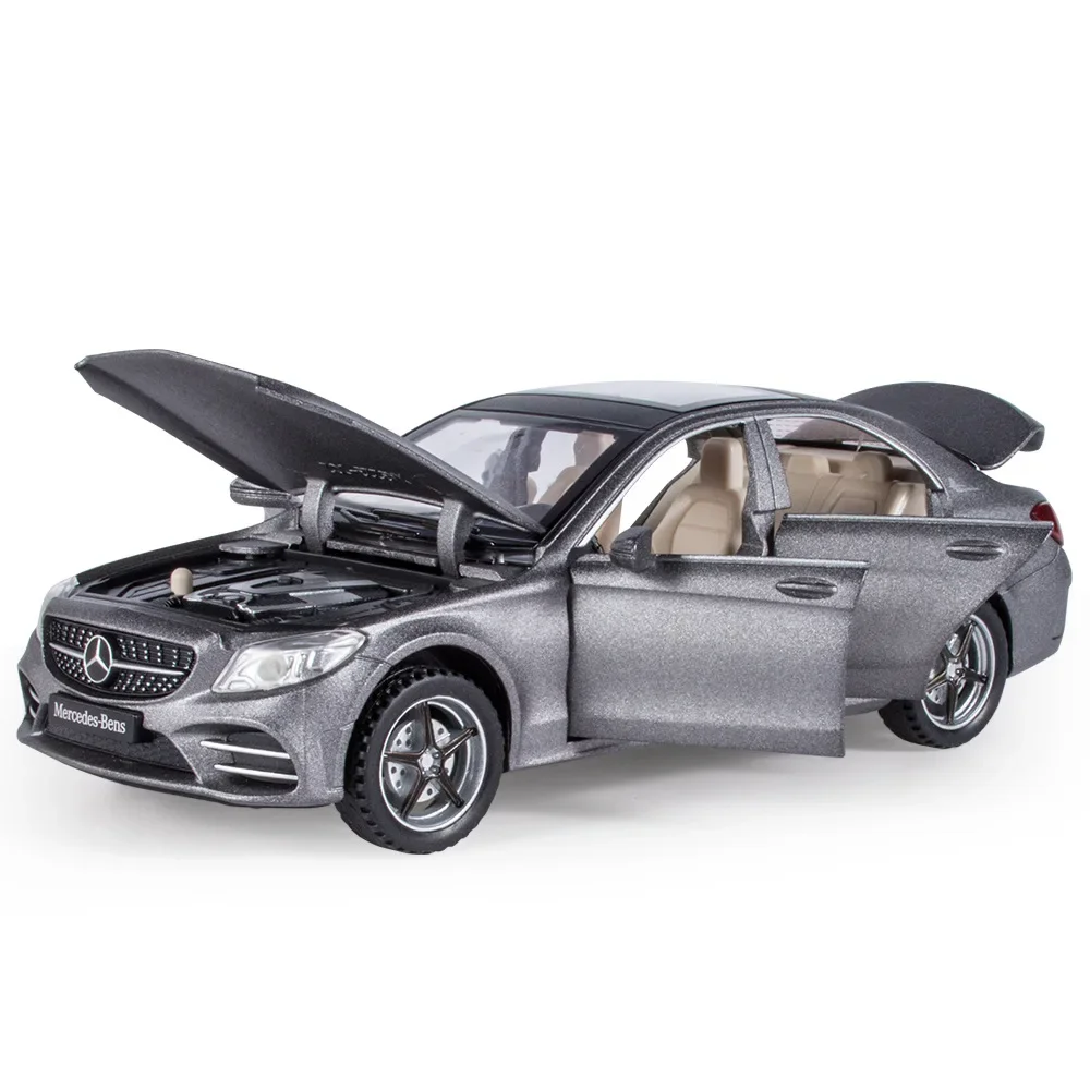 1:32 Mercedes Benz C260 Simulation Metal Toy Vehicles Model Alloy Children Toys Collection Gift Car Kids 6 Open Door A54